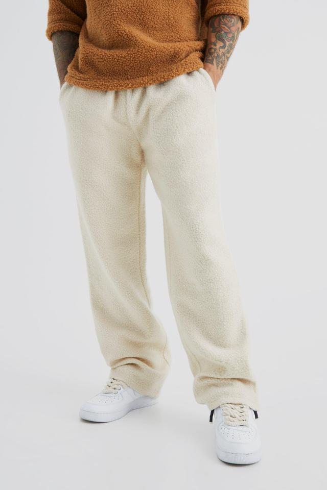 Relaxed Textured Pants | boohooMAN USA Product Image