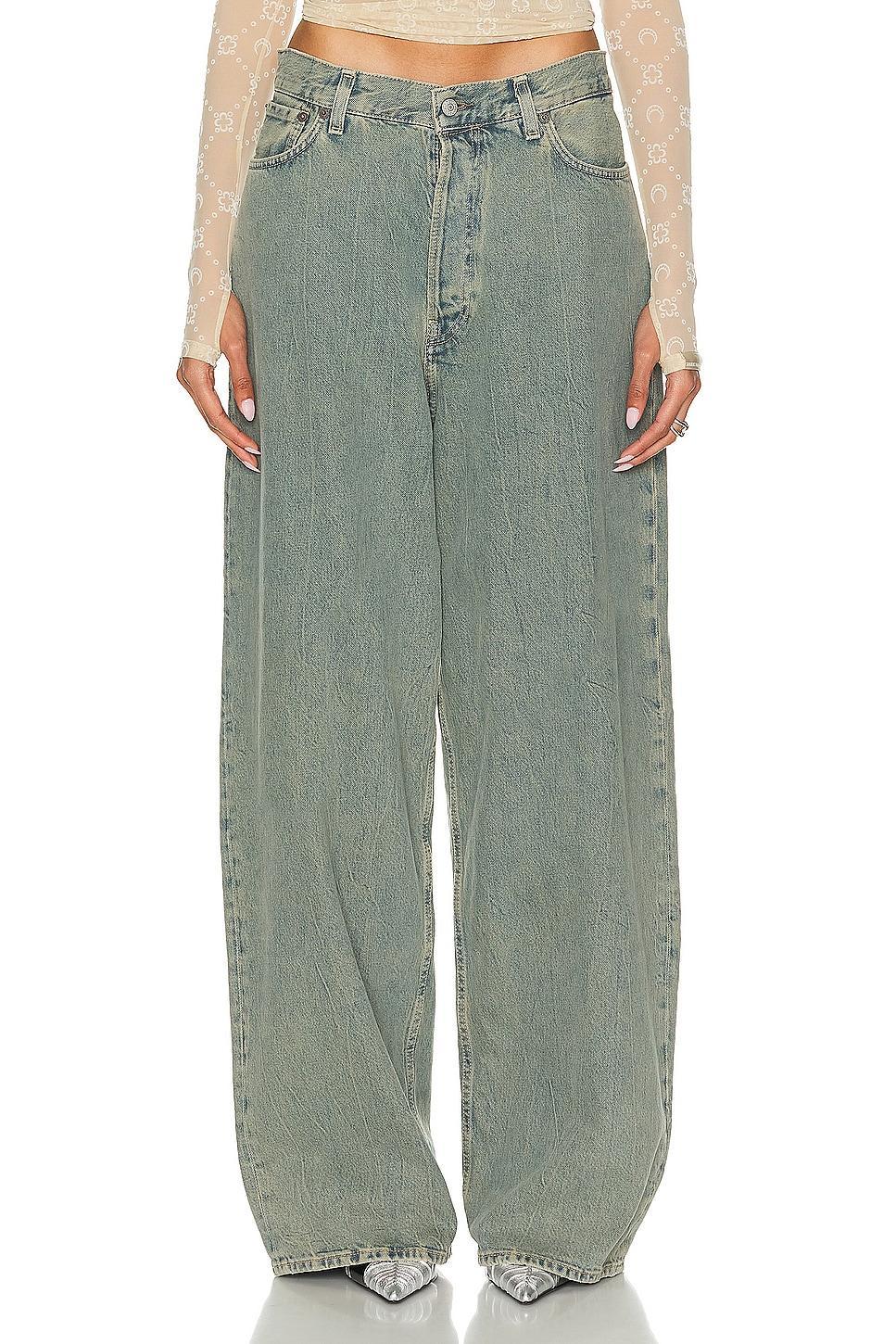 Acne Studios Dirty Wide Leg in Blue Product Image