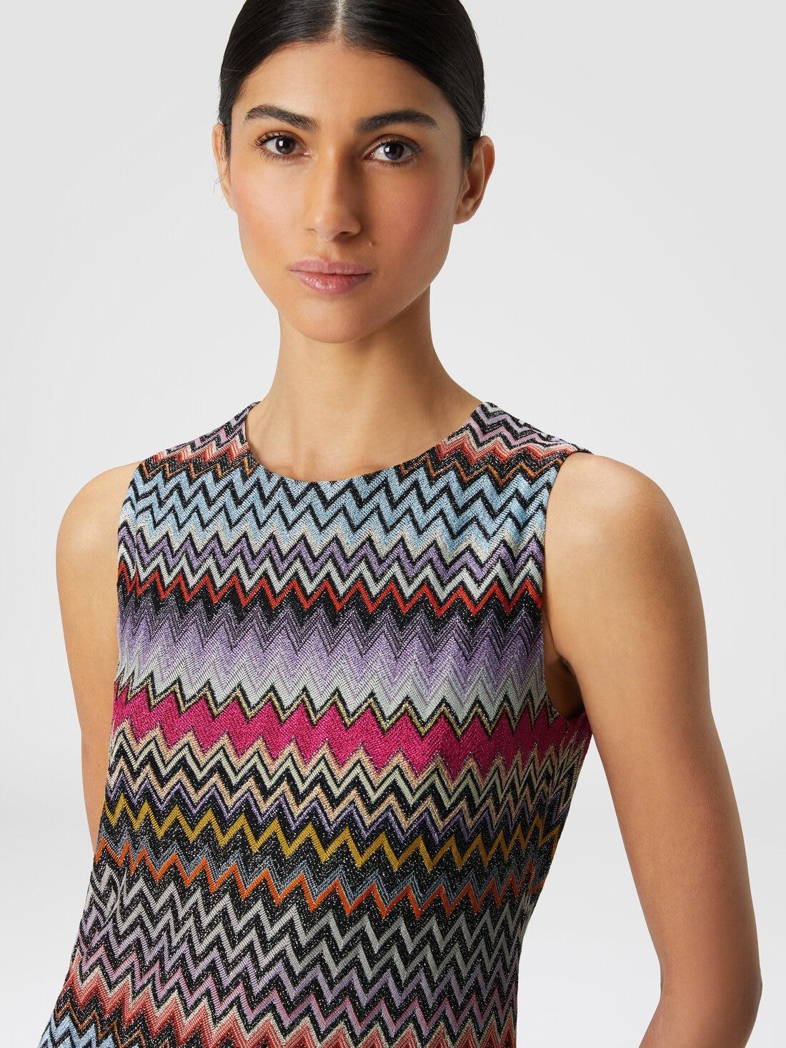 Zigzag viscose pouch dress with lurex Multicoloured | Missoni Product Image