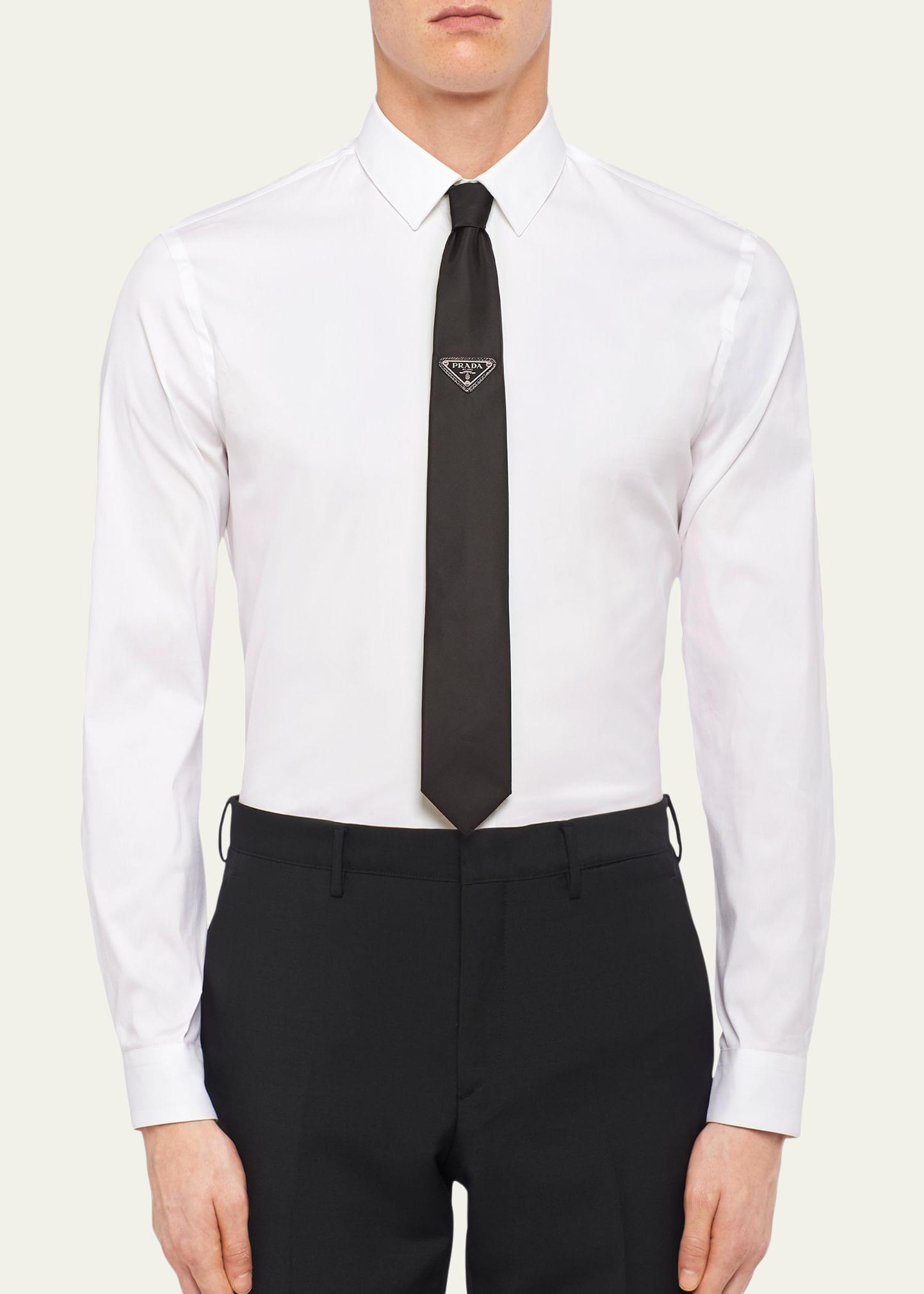 Re-Nylon Gabardine Tie with Logo Product Image