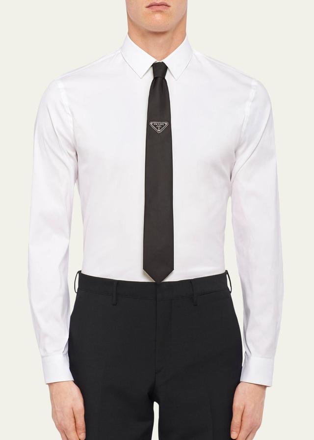 Re-Nylon Gabardine Tie with Logo Product Image