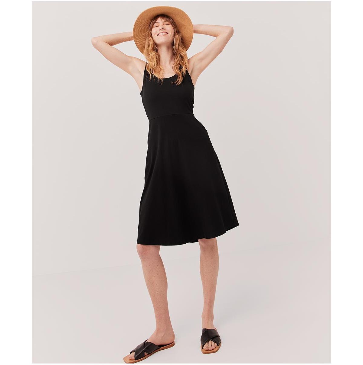 PACT Fit-and-Flare Tie-Back Dress Women's Dress Product Image