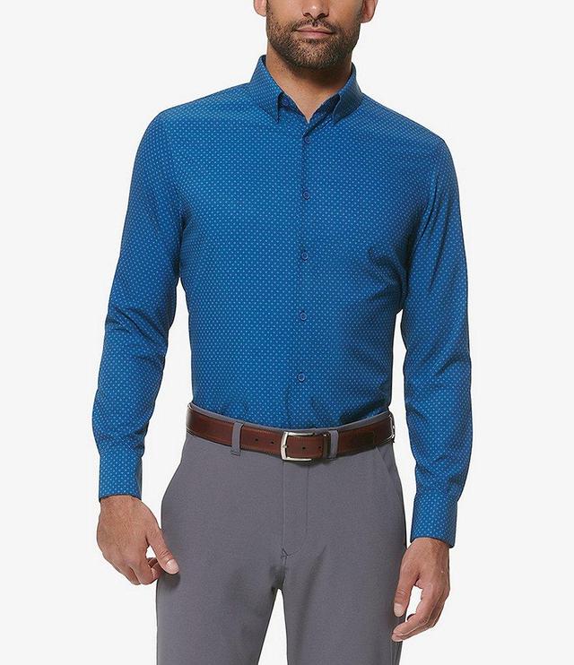 Mizzen+Main Leeward Performance Stretch Star Print Long Sleeve Woven Shirt Product Image