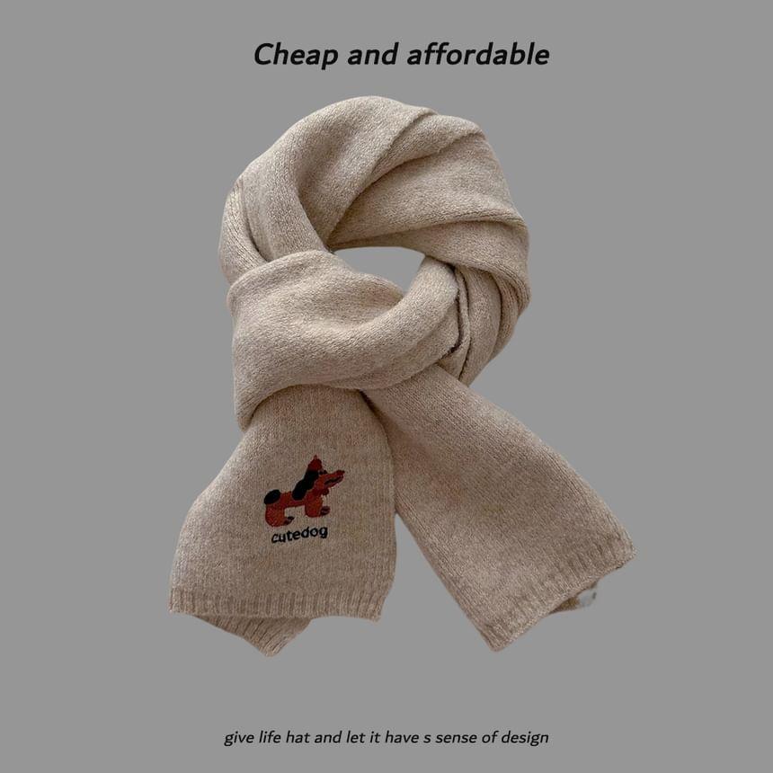 Dog Embroidery Scarf Product Image