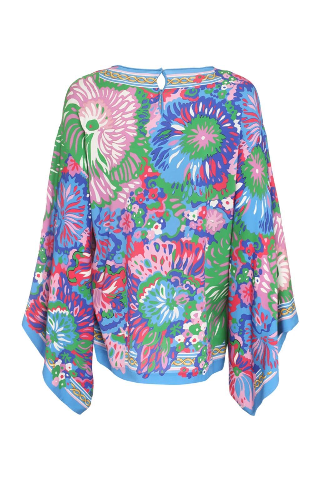 Printed Silk Blouse In Multi-colore Product Image