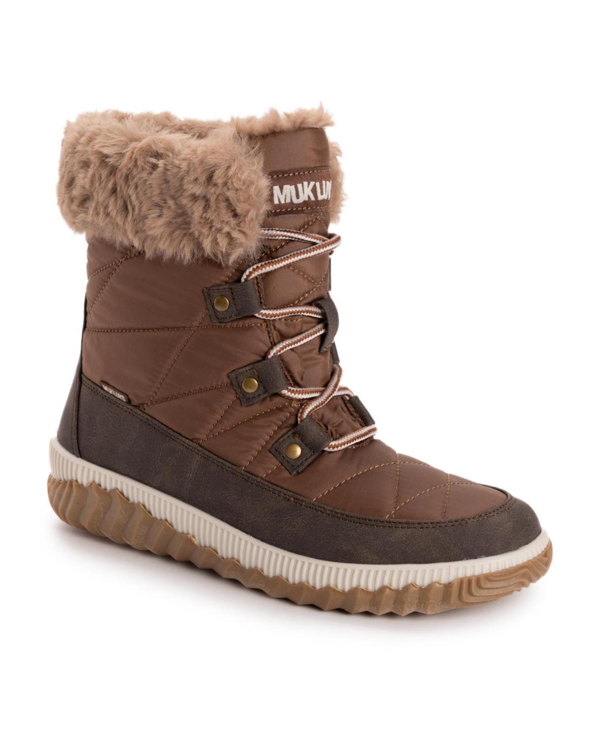 MUK LUKS Winnie Waverly Womens Winter Boots Green Product Image