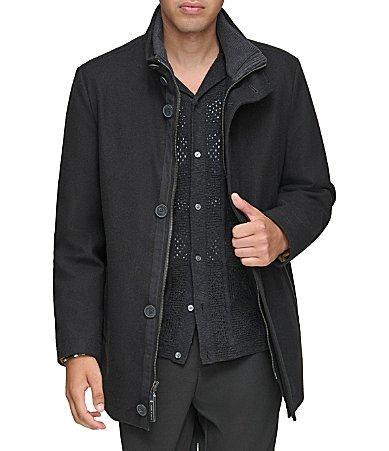 Marc New York Mens Signature Dorsey Zip-Front Wool Blend Car Coat Product Image