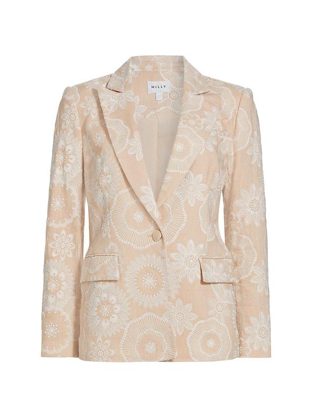 Womens Embroidered Blazer Product Image