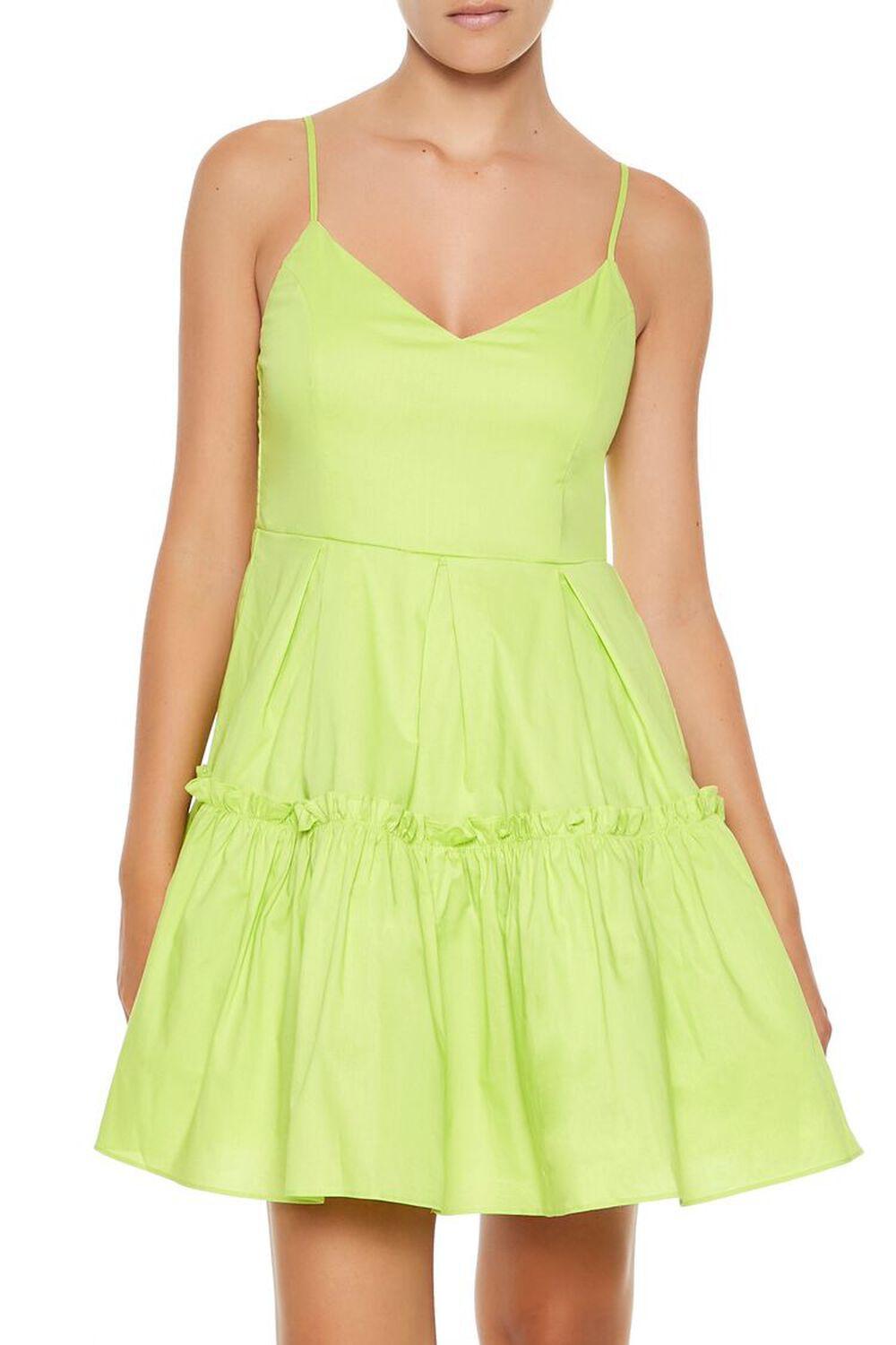 Pleated Flounce Cami Mini Dress | Forever 21 Product Image