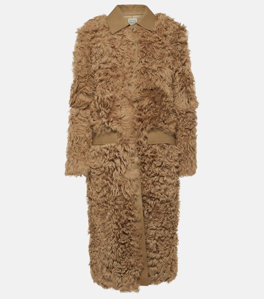 Faux-fur Coat Beige Product Image