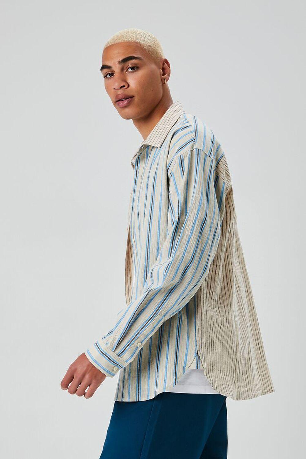 Reworked Striped Button-Front Shirt | Forever 21 Product Image