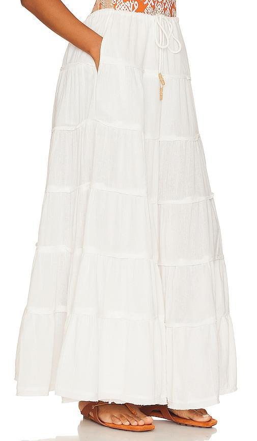 Free People free-est Simply Smitten Tiered Cotton Maxi Skirt Product Image