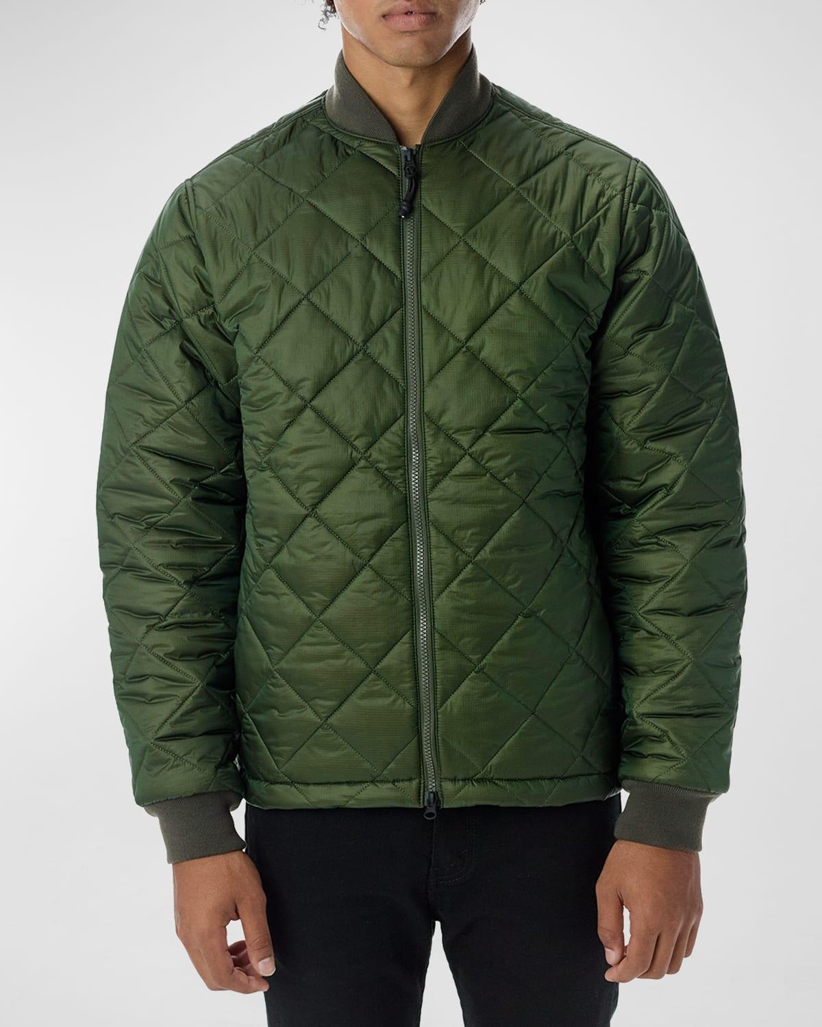 The Very Warm Men's Light Quilted Puffer Jacket - Size: X-LARGE - Off White Product Image