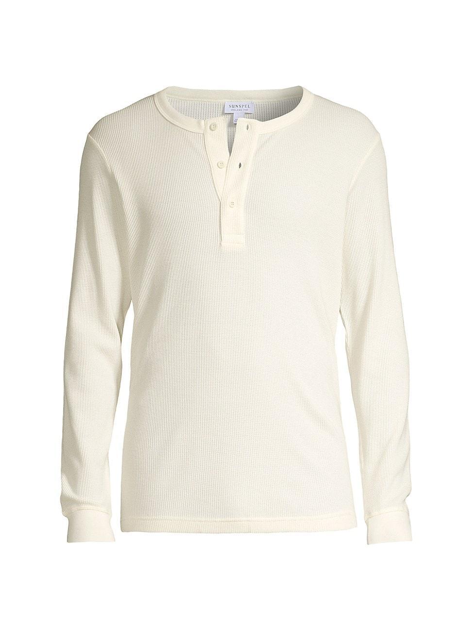 Sunspel Waffle Cotton Henley Product Image