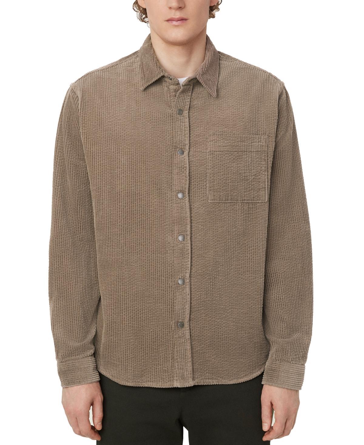 Frank And Oak Mens Relaxed Fit Long Sleeve Snap-Front Soft Corduroy Shirt Product Image