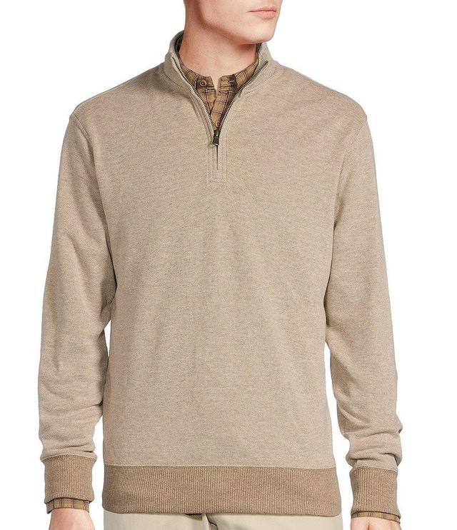 Cremieux Blue Label The Gamekeeper Collection Pique Double-Knit Quarter-Zip Pullover Product Image