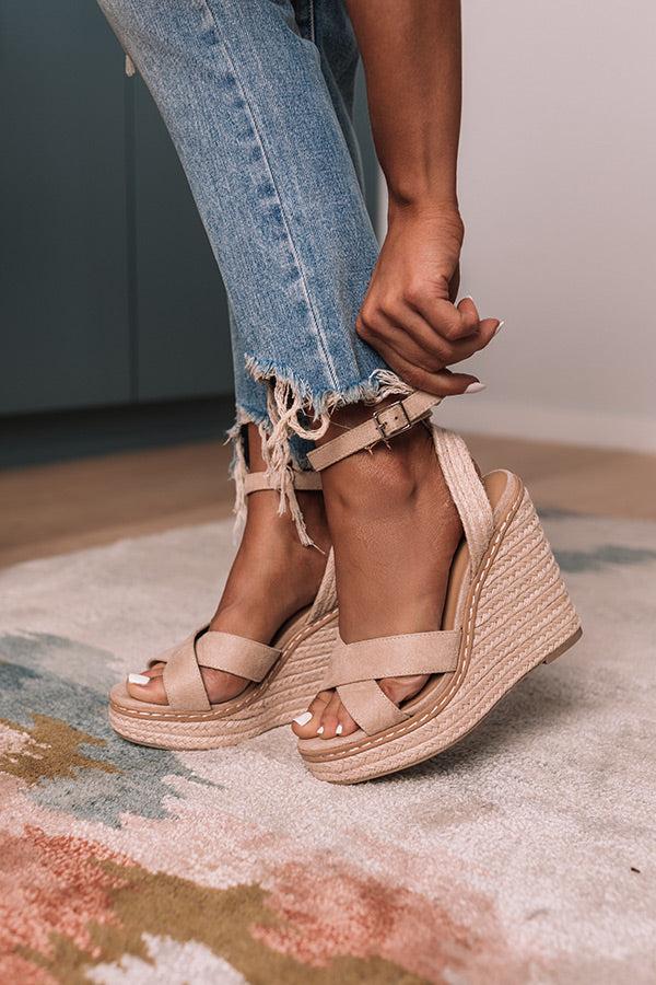 The Syra Espadrille Wedge In Birch Product Image