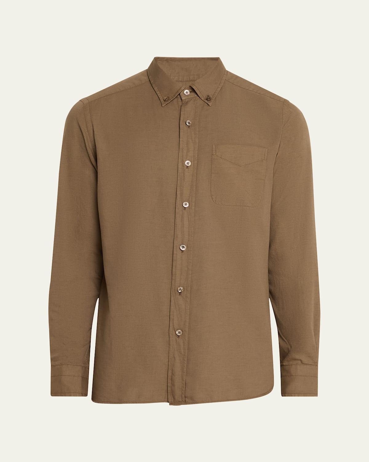 Mens Slim-Fit Twill Sport Shirt Product Image