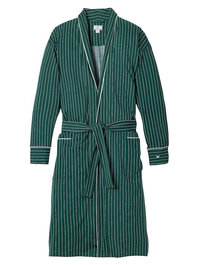 Mens Pima Pinstriped Tie-Waist Robe Product Image