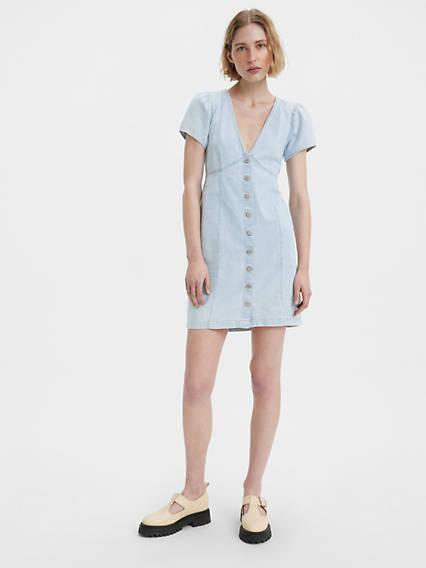 Erin Mini Denim Dress Product Image