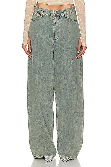 Acne Studios Dirty Wide Leg in Blue Product Image