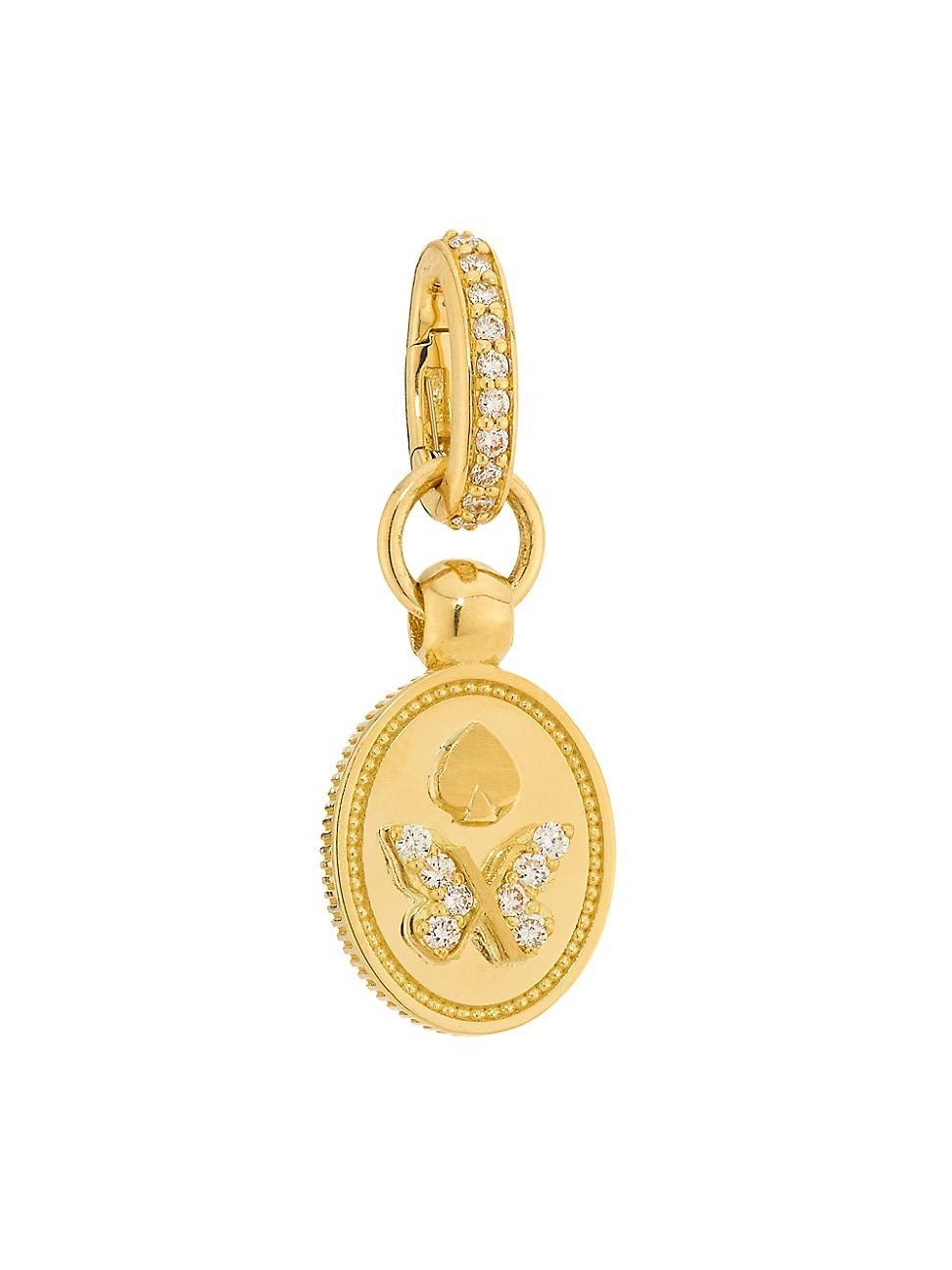 Womens Reverie: The Path To Joy 18K Yellow Gold & 0.11 TCW Diamond Mini Crest Pendant Product Image