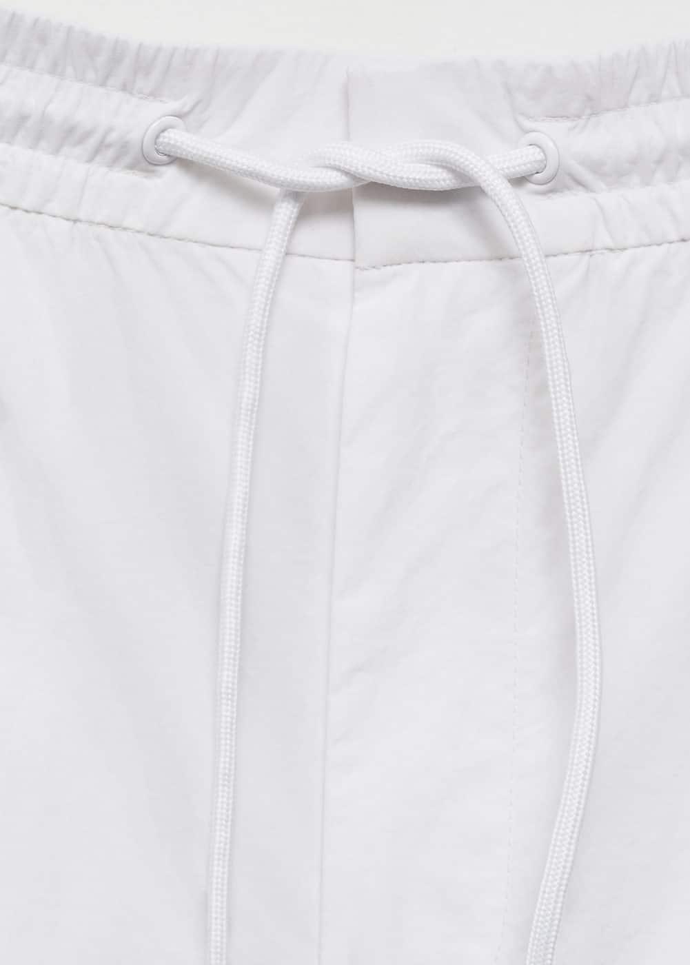 MANGO MAN - Water repellent drawstring Bermuda shorts off whiteMen Product Image