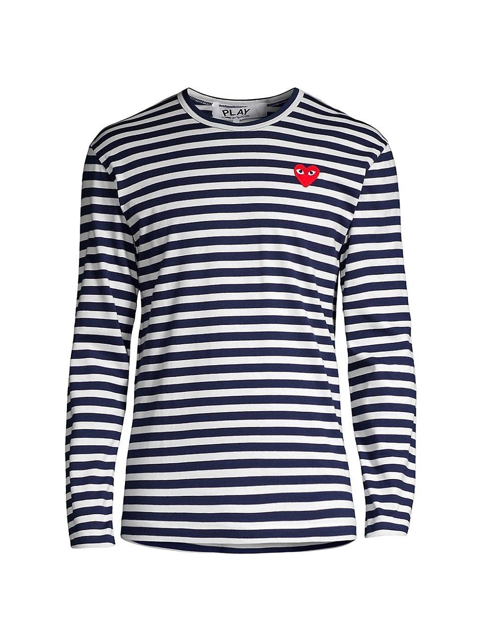 Mens Long Sleeve Striped T-Shirt Product Image