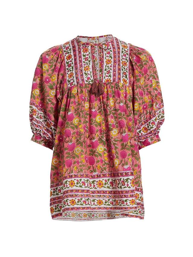 Womens Thalia Printed Cotton Top Product Image