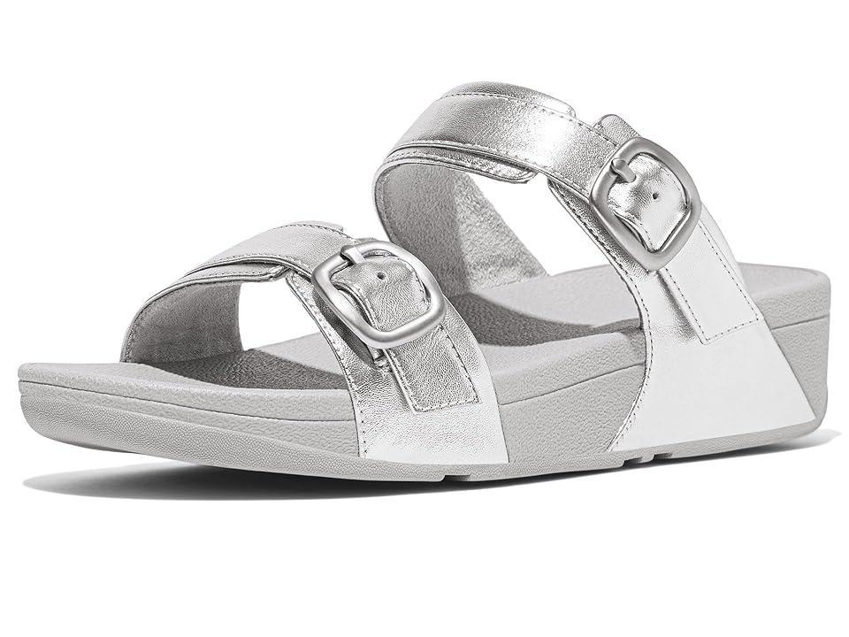 FitFlop Lulu Adjustable-Buckle Metallic-Leather Slides Women's Sandals Product Image