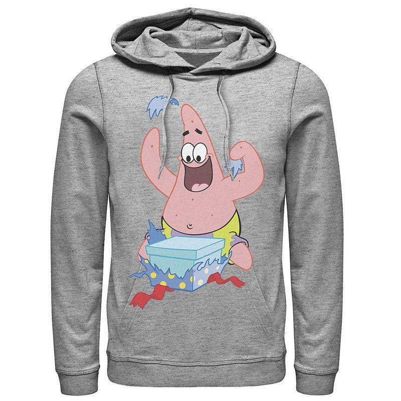 Mens Nickelodeon SpongeBob SquarePants Patrick Star Holiday Hoodie Med Grey Product Image