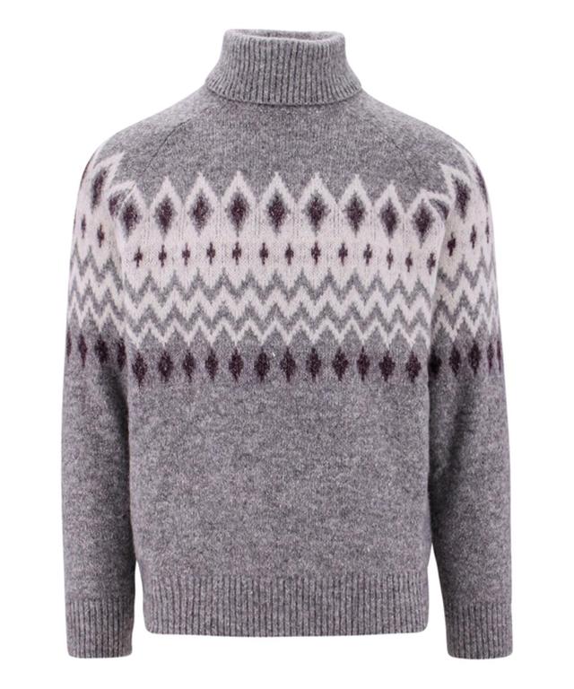 Roll-neck Sweater In Grey Product Image