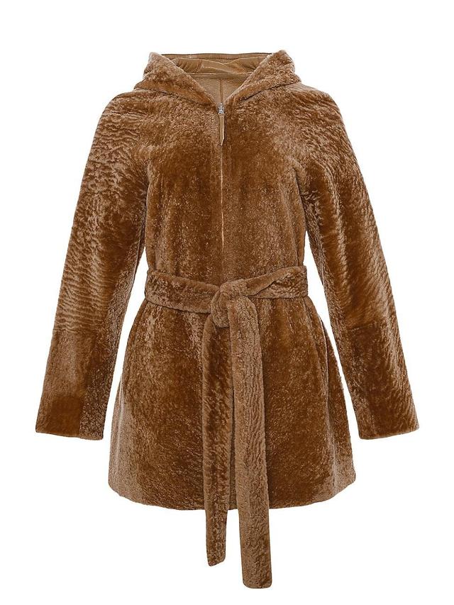 Womens Reversible Shearling Lamb Parka Product Image