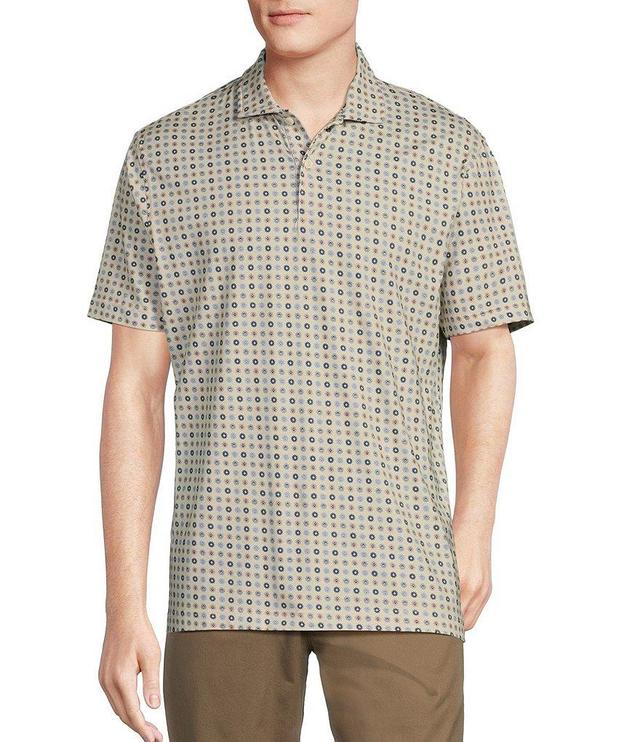 Cremieux Blue Label Classic Fit Printed Jersey Short Sleeve Polo Shirt Product Image