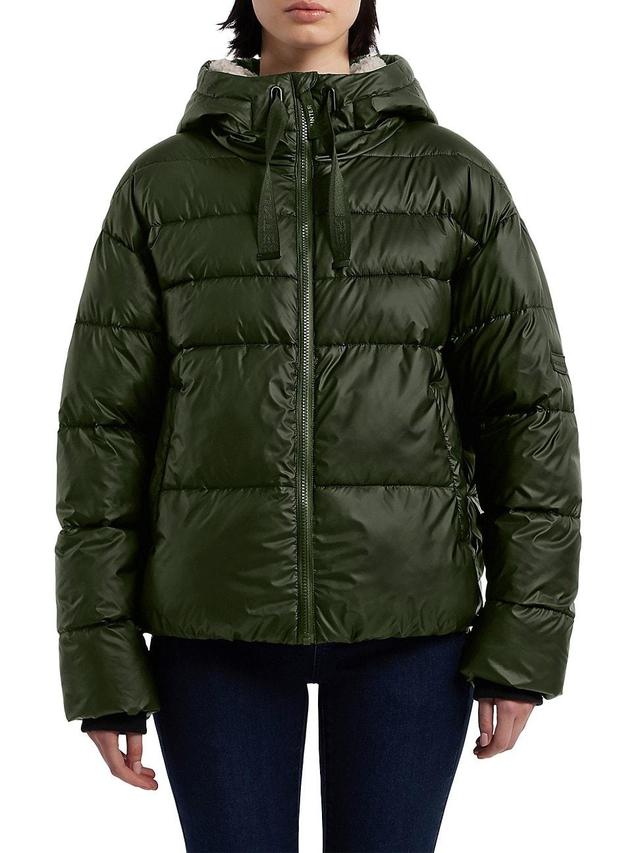 Womens Admiral Cropped Hooded Puffer Jacket Product Image