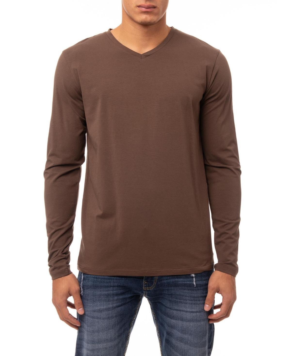 X-Ray Mens Soft Stretch V-Neck Long Sleeve T-shirt Product Image