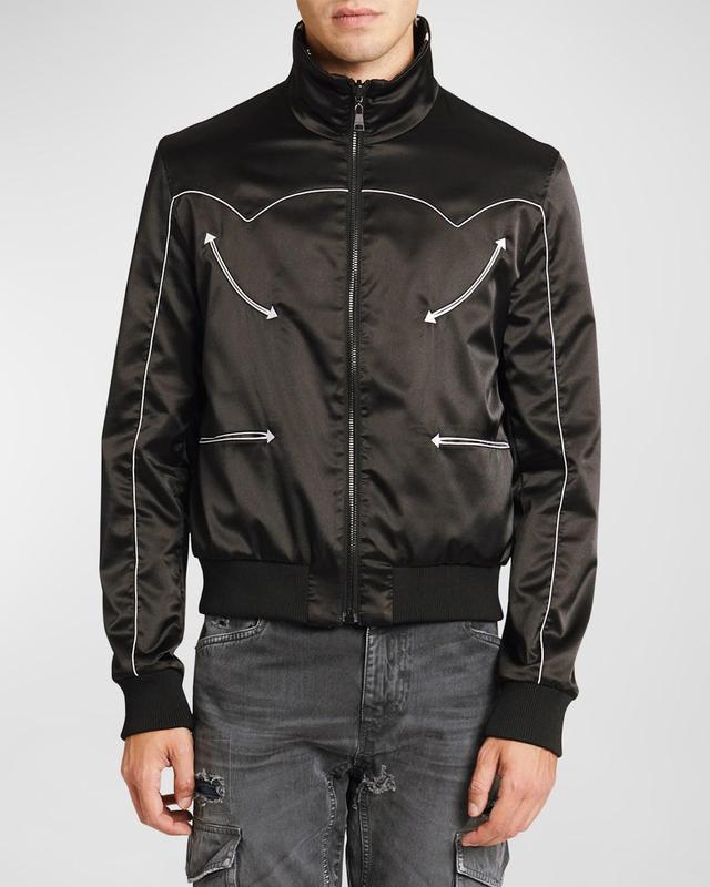 Balmain Reversible Satin Bomber Jacket Product Image