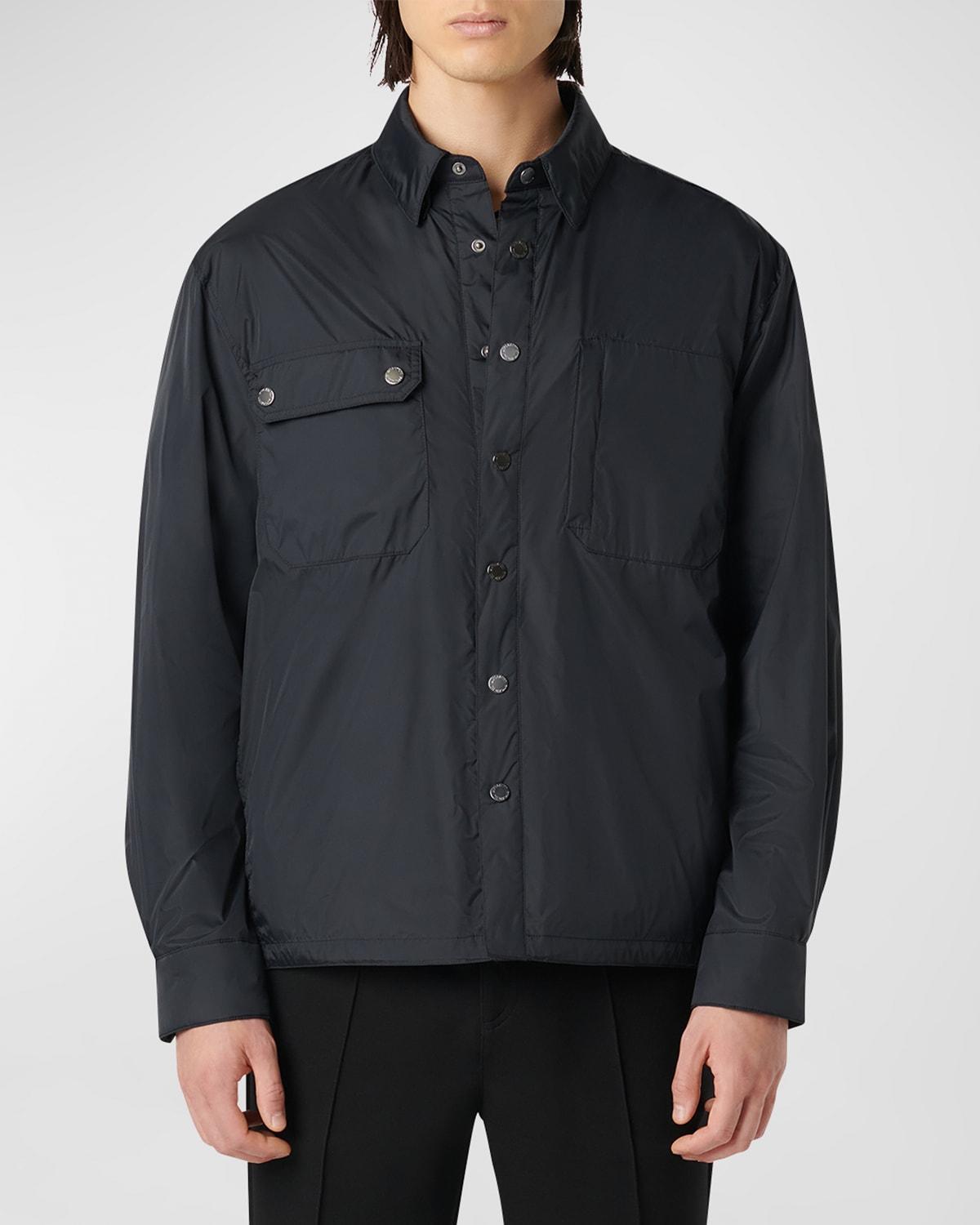 Bugatchi Water Resistant Nylon Shirt Jacket Product Image