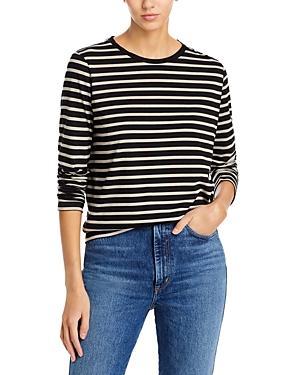 Womens Striped Crewneck Top Product Image