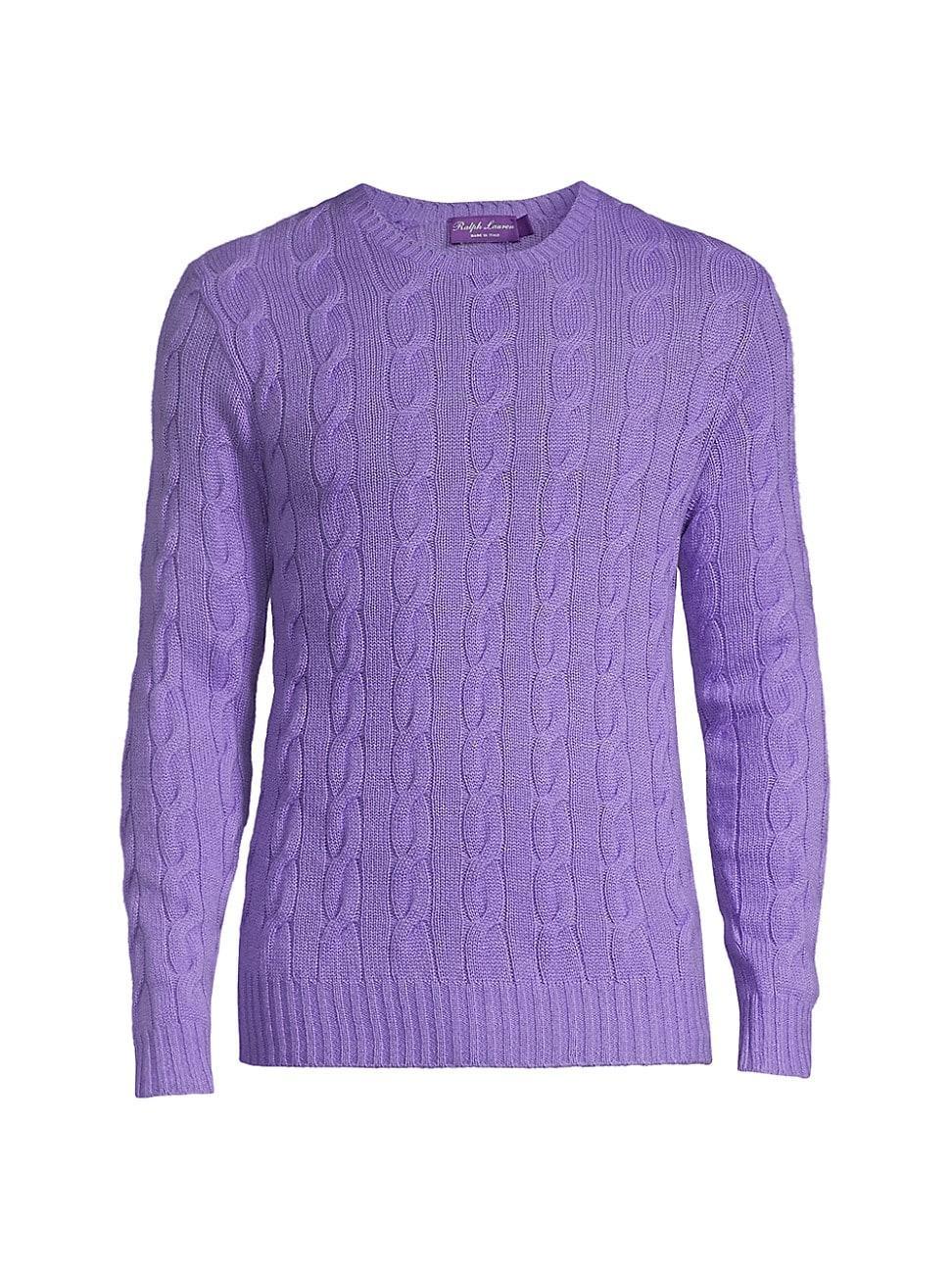 Mens Cableknit Cashmere Sweater Product Image