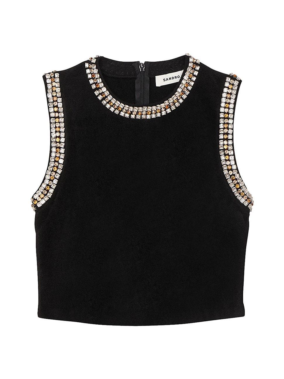 Womens Jewellery-Neck Knit Top Product Image