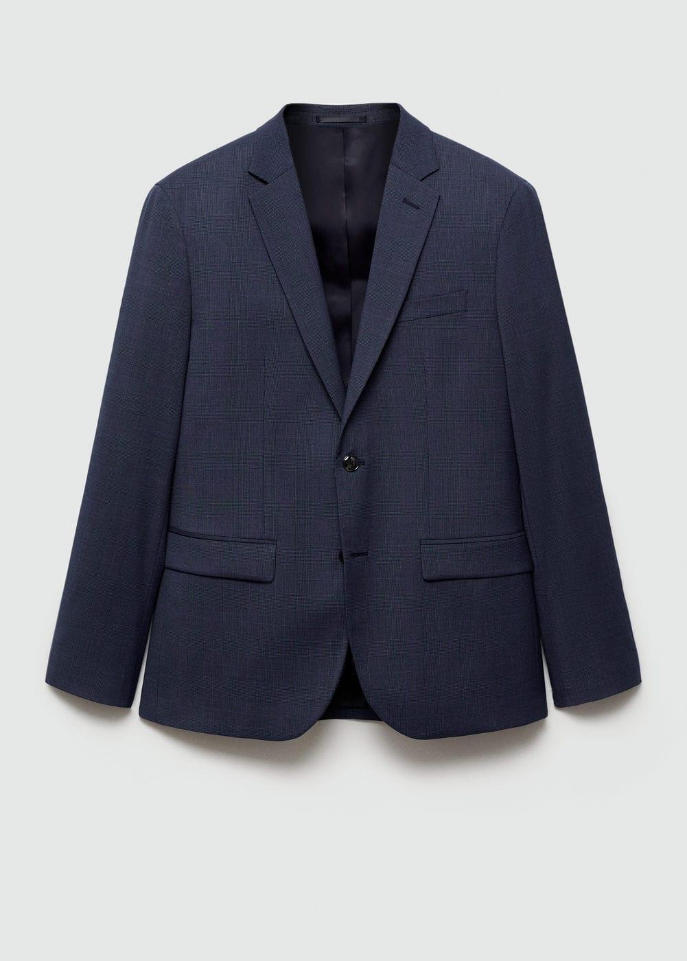 MANGO MAN - Super slim-fit suit blazer in stretch fabric indigo blueMen Product Image