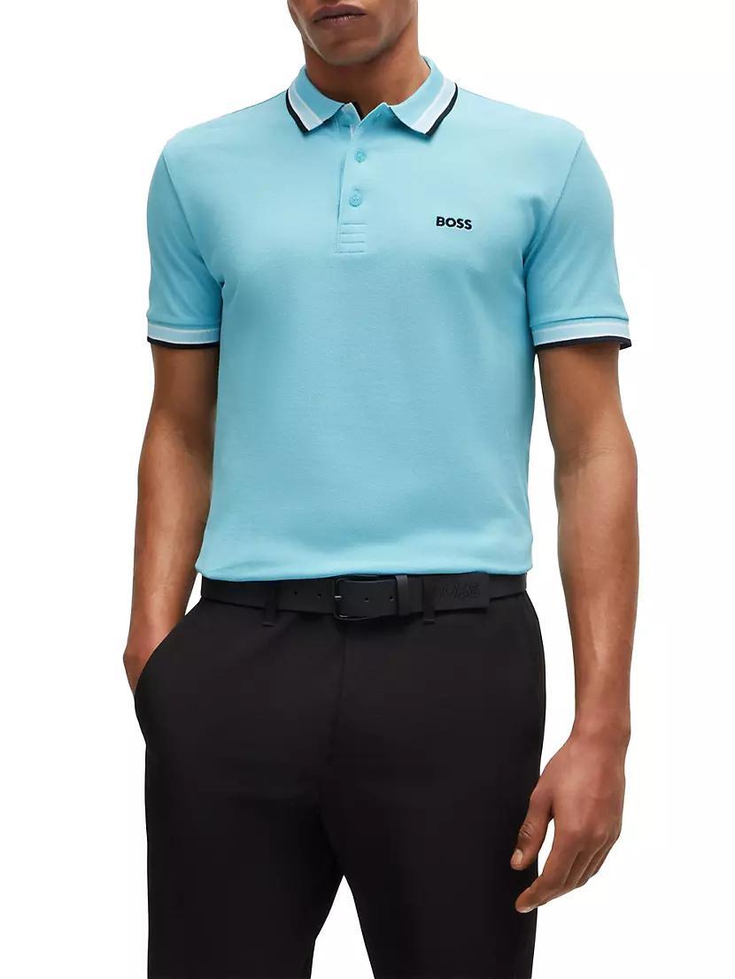 Polo Shirt with Contrast Logo Details Product Image