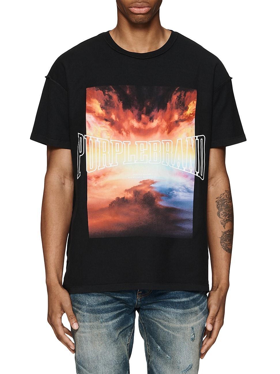 Mens Graphic Cotton T-Shirt Product Image