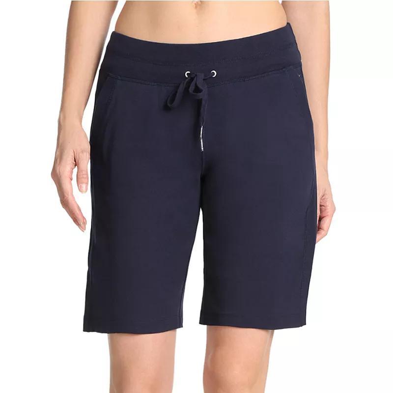 Womens Danskin High-Waisted Bermuda Shorts Blue Product Image