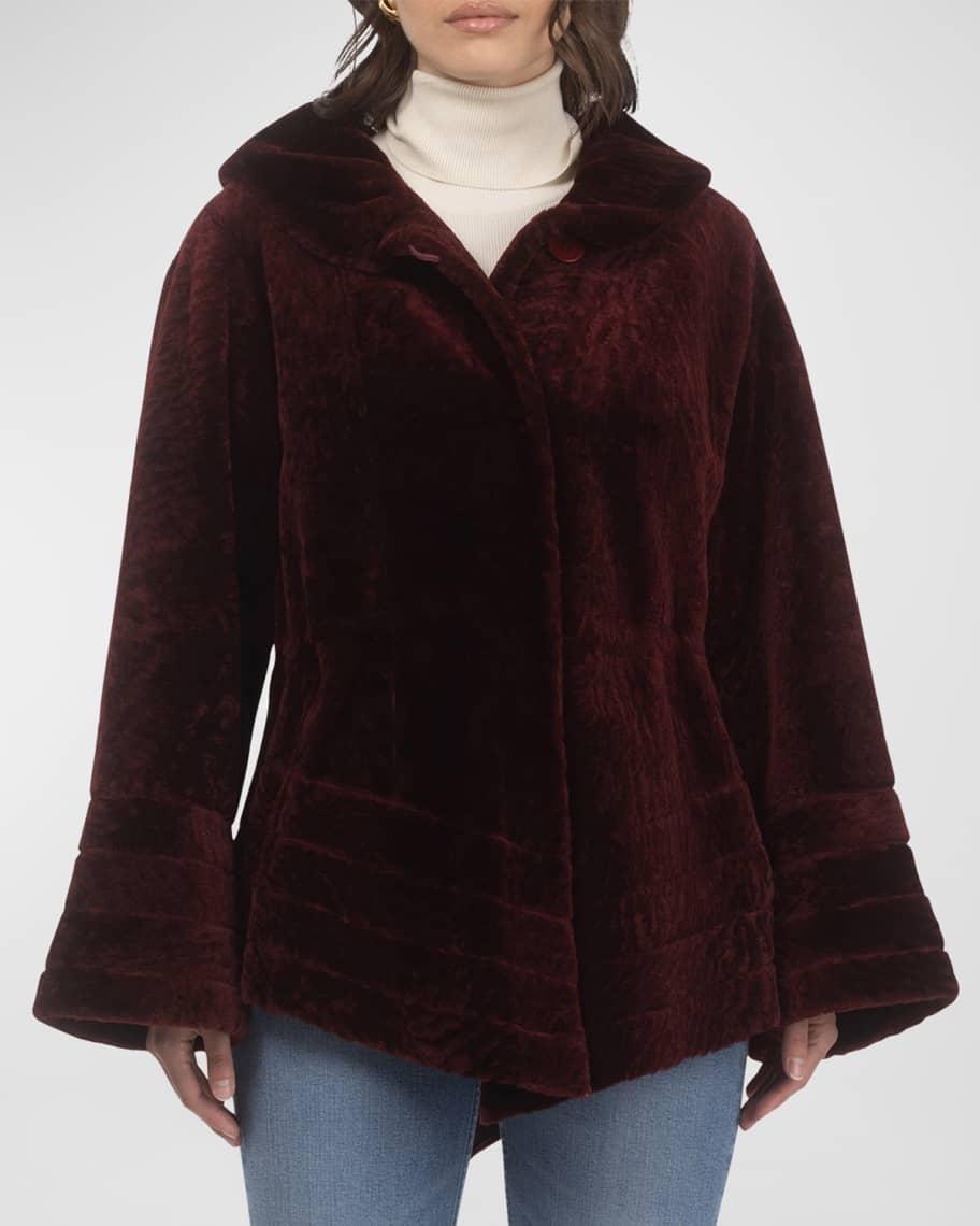 Reversible Textured Lamb Shearling Jacket Product Image