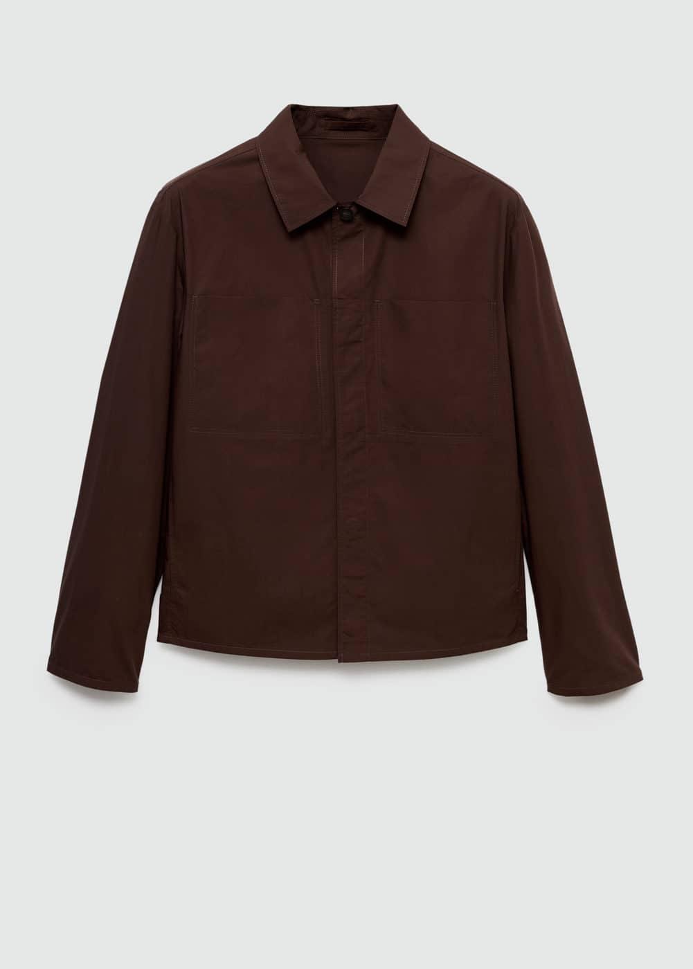 Mango Mens Cotton Pockets Detail Overshirt Product Image