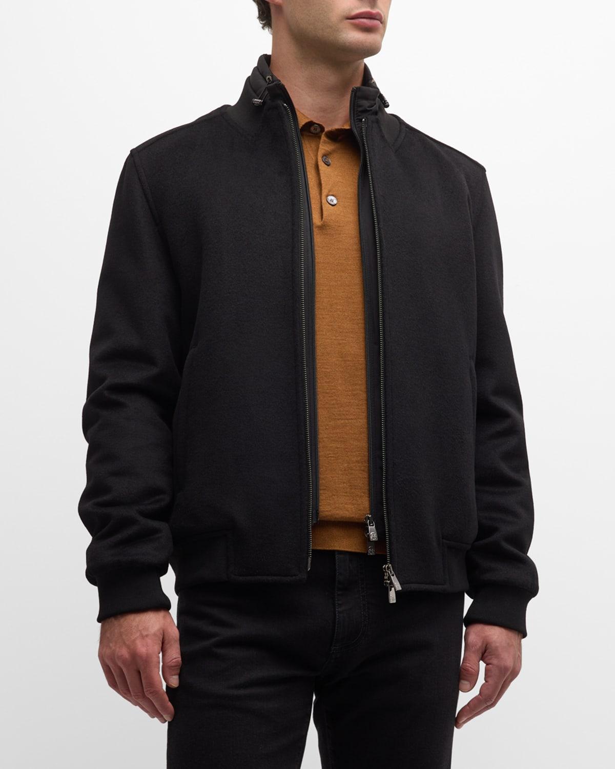 Mens Wool Bomber Jacket Product Image