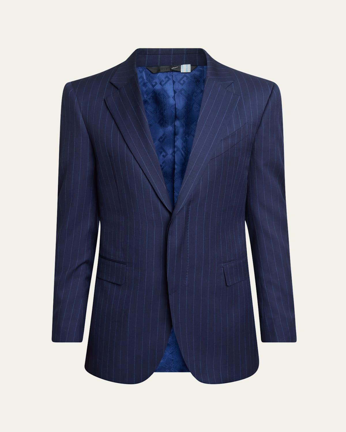 Mens Bold Stripe Wool Sport Coat Product Image