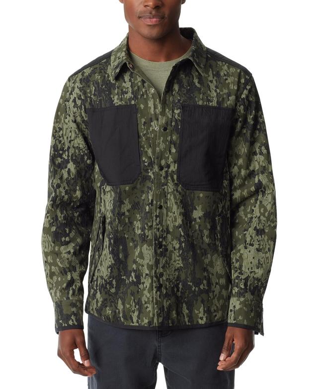 Bass Outdoor Mens Worker Standard-Fit Stretch Camouflage Shirt Jacket Product Image